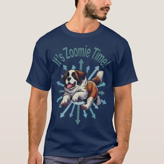 Camiseta É Zoomie Time Santo Bernard (Frente)