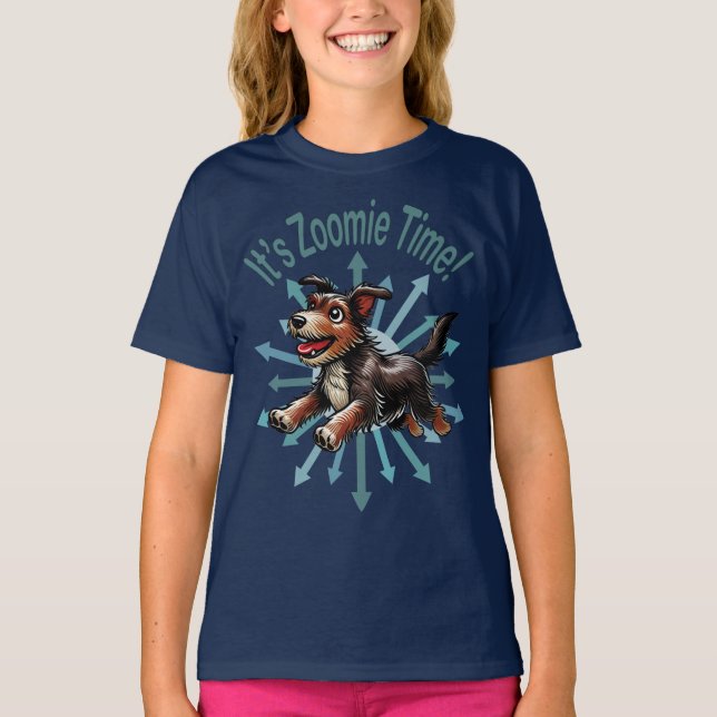 Camiseta É Zoomie Time Terrier Mutt (Frente)