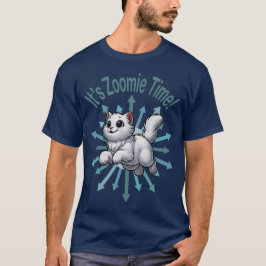 Camiseta É Zoomie Time White Cat