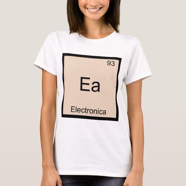 Camiseta Ea - Símbolo de Elemento de Química Engraçada Elet (Frente)