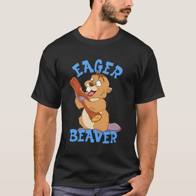 Camiseta Eager Beaver Nature fora do castor de casulo (Frente)