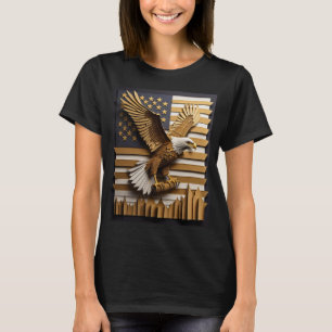 Camiseta Eagle 3D Paper Art Design T-shirt