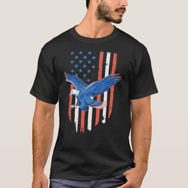 Camiseta Eagle American Flag (Frente)