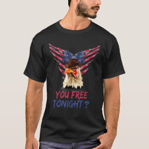 Camiseta Eagle American Flag Você Liberta Esta Noite Feliz 