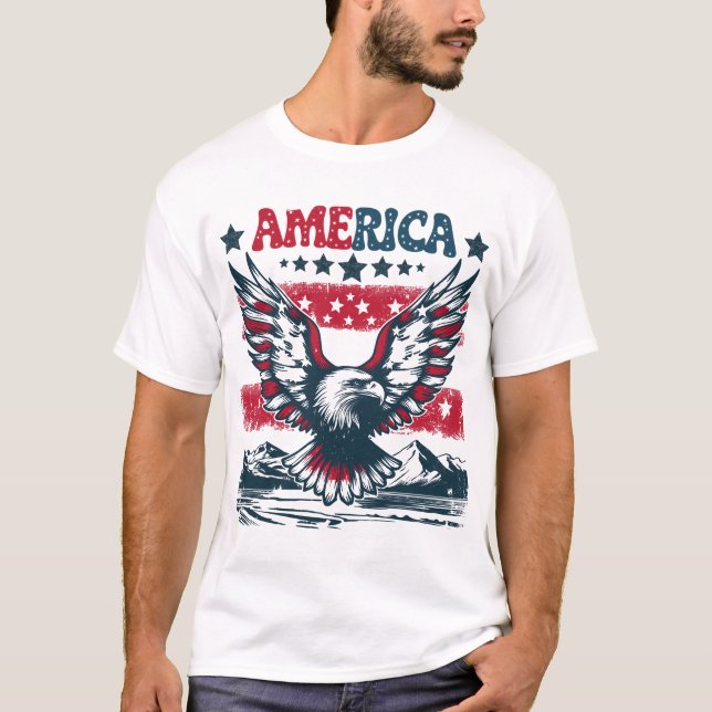 Camiseta Eagle American Patriotic (Frente)
