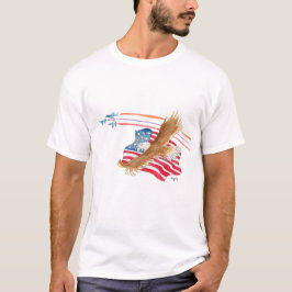 Camiseta Eagle and American Flag