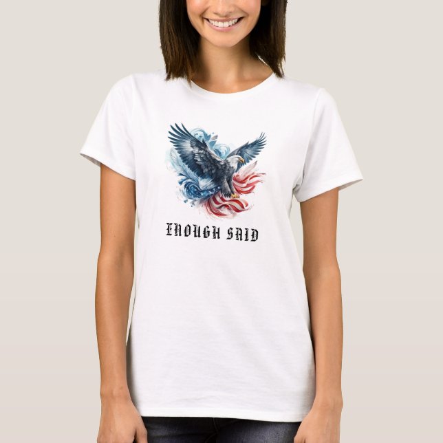 Camiseta *~* EAGLE AP16 American Flag Bald Detalhe (Frente)