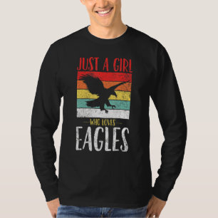 Camiseta Eagle Apenas Uma Menina Que Ama Águia Retro Vintag