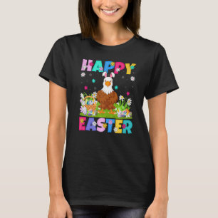 Camiseta Eagle Bird Felz pascoa Bunny Bald Eagle Páscoa Su