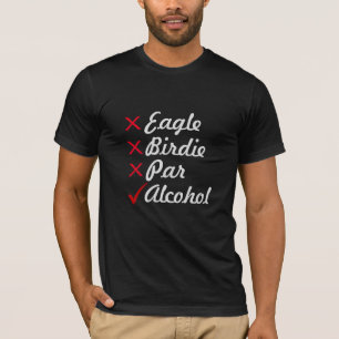 Camiseta Eagle Birdie Par Álcool Golf Humor
