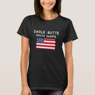 Camiseta Eagle Butte South Dakota EUA State America Viagem