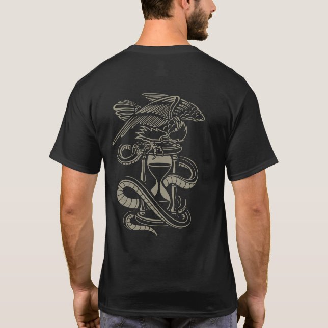 Camiseta Eagle Cobra Hourglass Tatuagem (Verso)