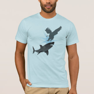Camiseta Eagle contra o tubarão