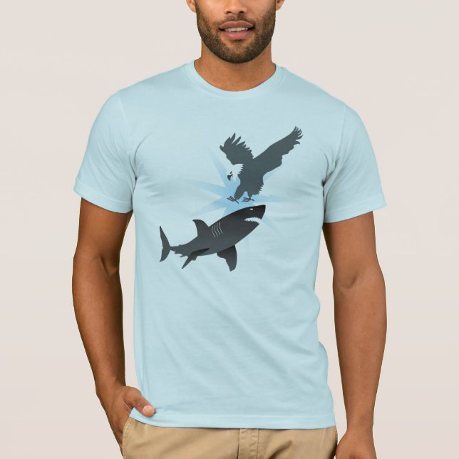 Camiseta Eagle contra o tubarão (Frente)
