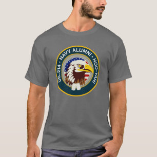 Camiseta Eagle Emblem USA Flag D 214 T-Shirt Marinho