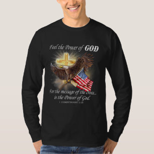 Camiseta Eagle Flag Usa Christian Patriot One Nation