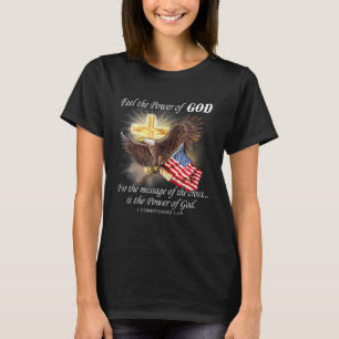Camiseta Eagle Flag Usa Christian Patriot One Nation