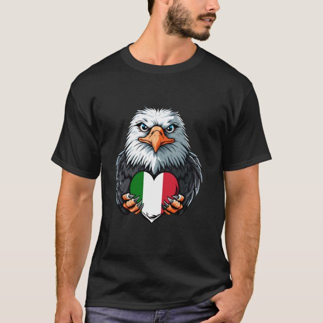 Camiseta Eagle Italian Pride Italian Roots Italian Flag Ita (Frente)