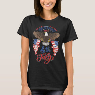 Camiseta Eagle Mulle  4th of July American Flag USA