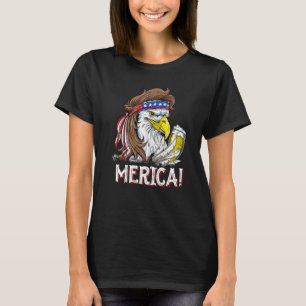 Camiseta Eagle Mullet 4 De Julho Beer U.A. Flag Me
