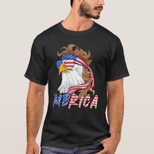 Camiseta Eagle Mullet Merica 4 De Julho Bandeira Americana