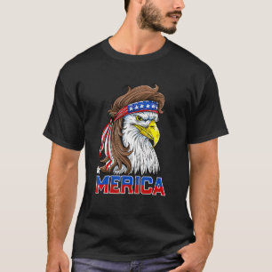 Camiseta Eagle Mullet Merica Men 4 De Julho Bandeira Americ