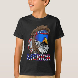 Camiseta Eagle Mullet Sunglass Merica 4 De Julho EUA Ame