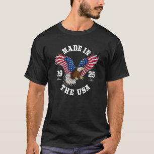 Camiseta Éagle Patriótica Usa de 97 Anos Bandeira 1925 97th