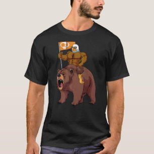 Camiseta Eagle Riding Bear Lazy Halloween Costume Animal Sk