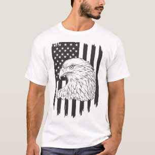 Camiseta Eagle Soaring Com Bandeira Americana