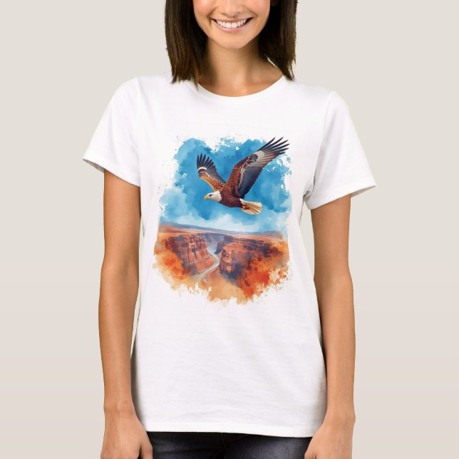 Camiseta Eagle Soaring Over the Canyon (Frente)