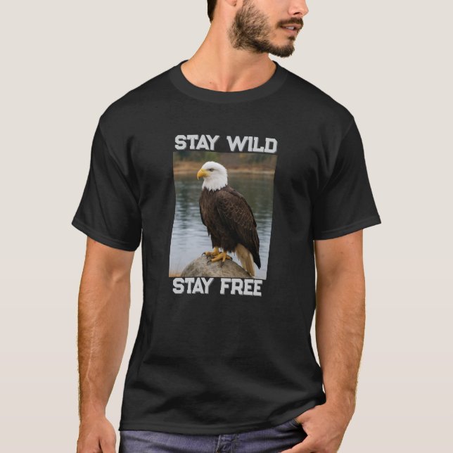 Camiseta Eagle Stay Wild Stay Free (Frente)