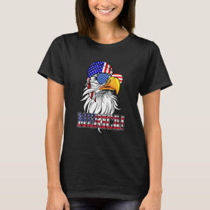 Camiseta Eagle Sunglass Bandana American Flag 4th Of J