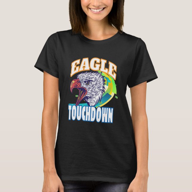 Camiseta Eagle touchdown football game season (Frente)
