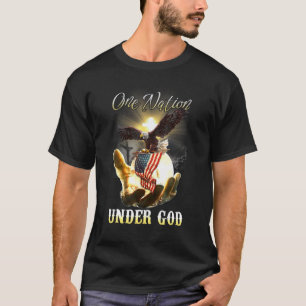 Camiseta Eagle Usa Patriota Cristã Uma Nação Sob Deus