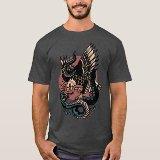 Camiseta Eagle Versus Snakeraditionalattoo funny