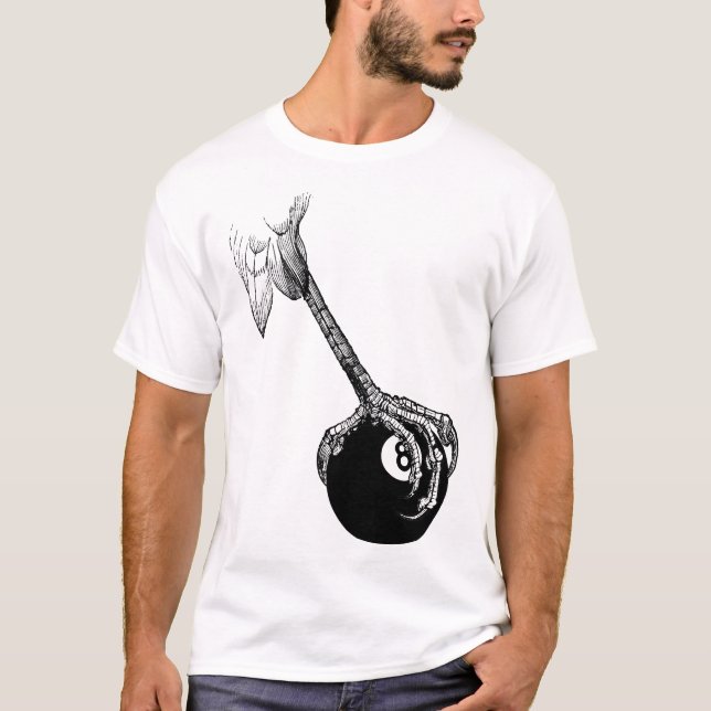 Camiseta Eagles Claw 8 ball Piscina Billiards Game Art (Frente)