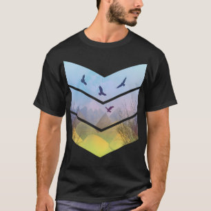 Camiseta Eagles Montanhas Grunge Landscape