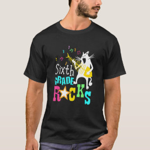 Camiseta Eam Sexta Série Roca 6ª Série Gato Tocando Guitar