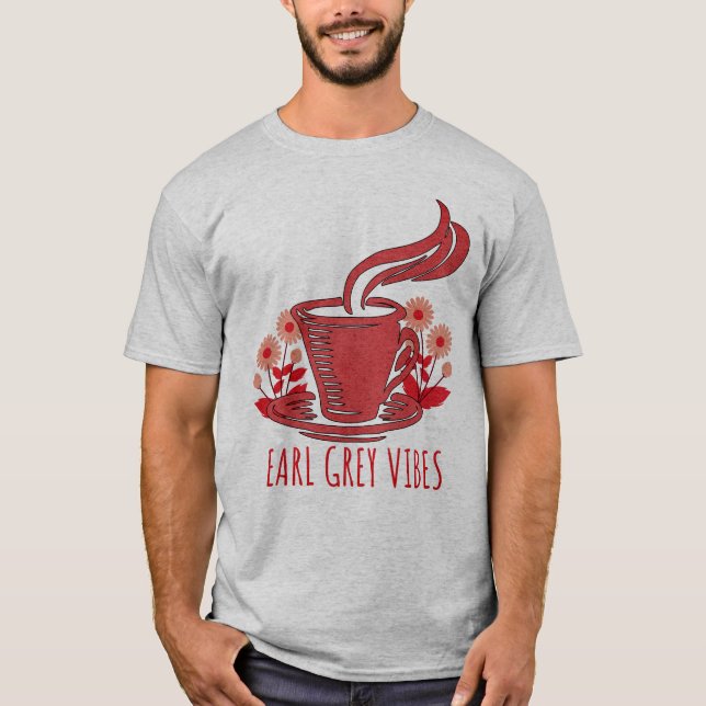 Camiseta Earl Cinza Vibes Tea Lover (Frente)
