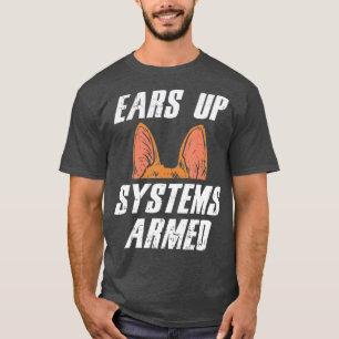 Camiseta Ears Up Sistemas Armados German shepherd K9 Políc