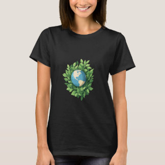 Camiseta Earth And Leaf Eco-Friendly Nature
