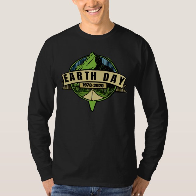 Camiseta Earth Day 2020 50th Anniversary Climate Change vin (Frente)
