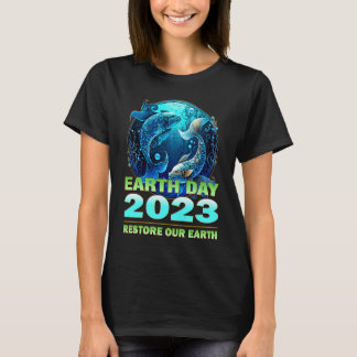 Camiseta Earth Day Celebration 2023 Theme Restore Our Earth