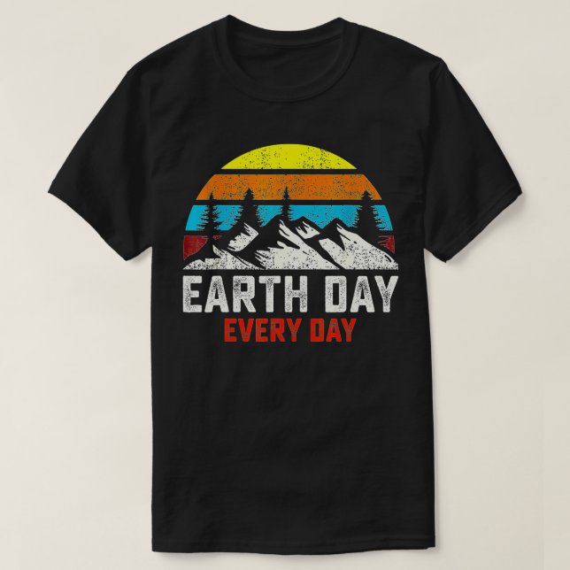 Camiseta Earth Day Everyday 51th Anniversary Planet Teacher (Frente do Design)