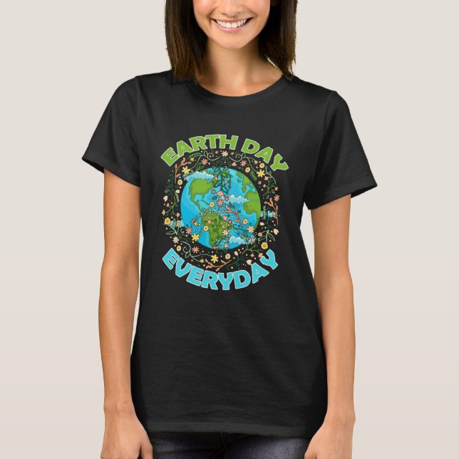 Camiseta Earth Day Everyday World Global Peace Environment (Frente)