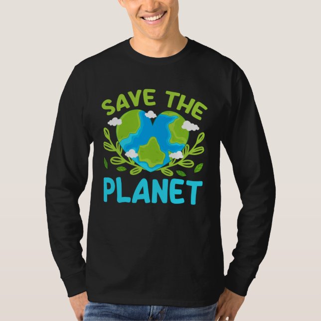 Camiseta Earth Day Planet Vegan Animals Environment Generic (Frente)
