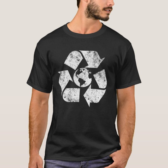 Camiseta Earth Day Recycle Symbol Environmental Awareness M (Frente)