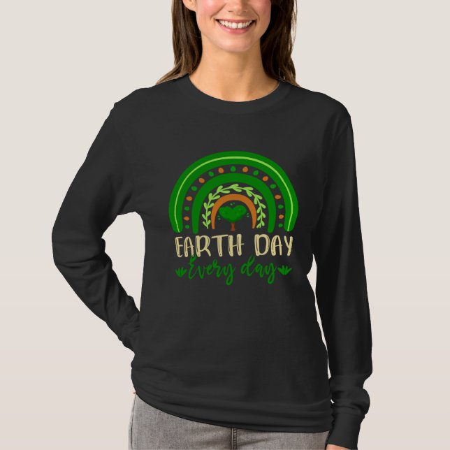Camiseta Earth Day  Save Our Home Plant More Trees Go Plane (Frente)