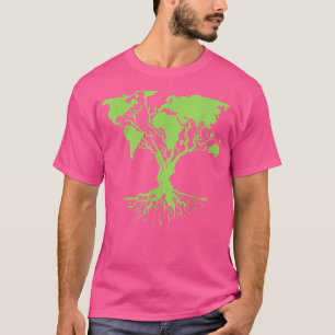 Camiseta Earth Day Shirt Cute World Map Tree Pro Environmen